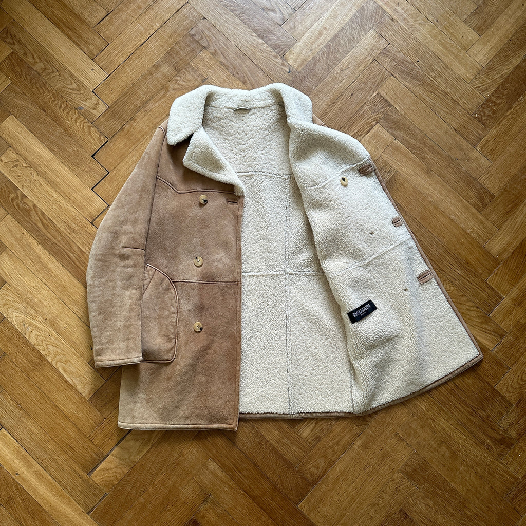 Balmain FW11 by Christophe Decarnin Shearling Coat Ākaibu Store