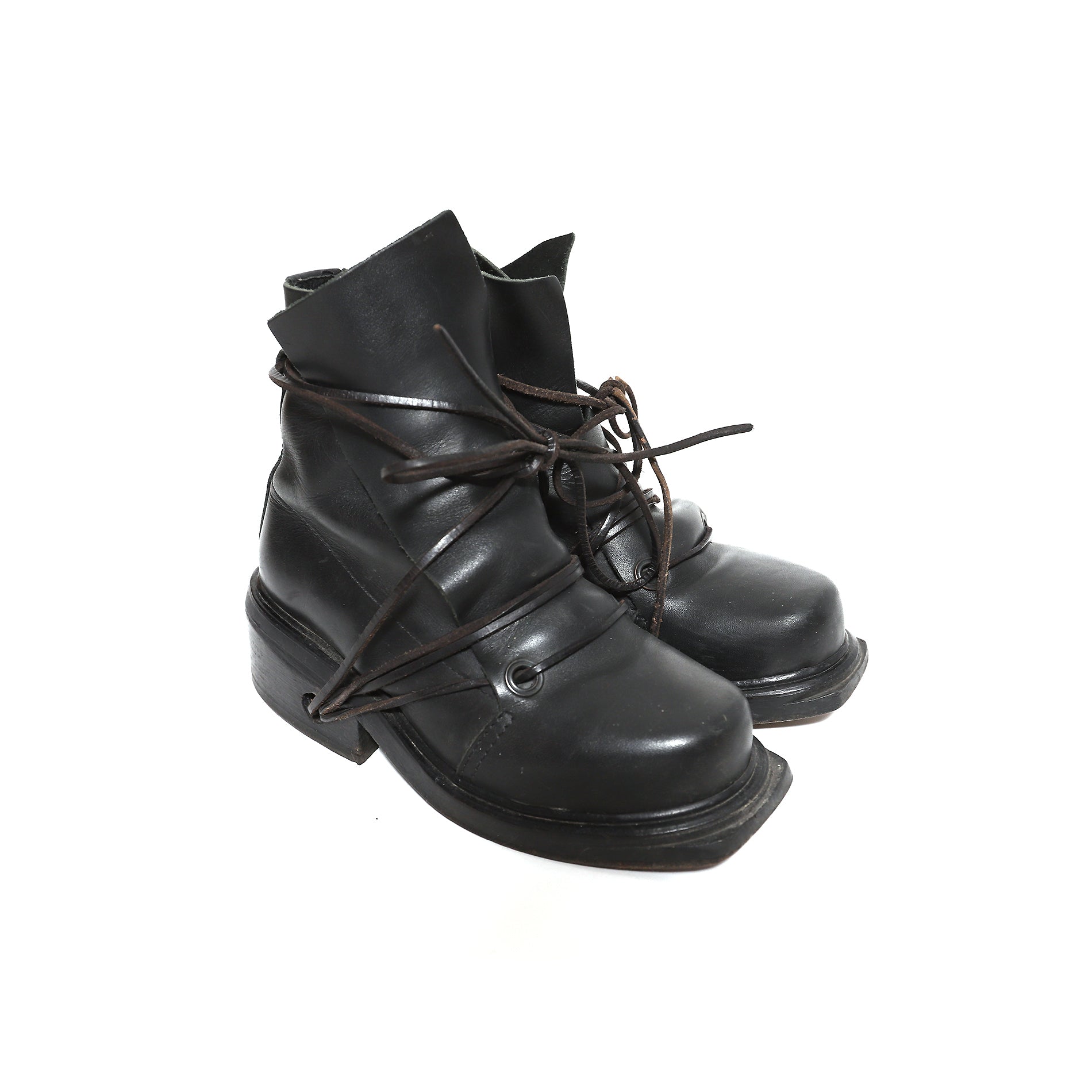 Dirk Bikkembergs 1996 Lace Through Leather Boots – Ākaibu Store