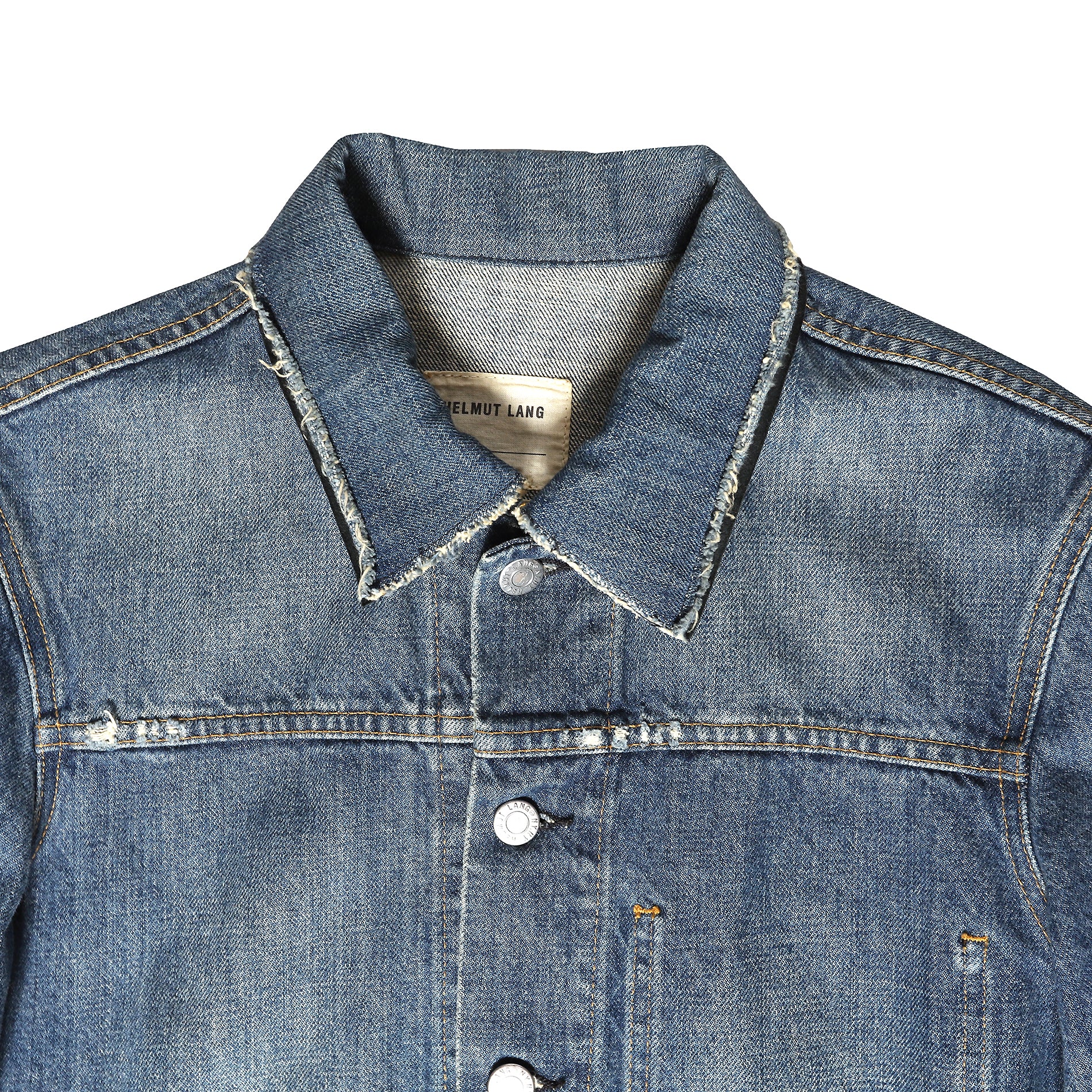 Helmut Lang SS03 Leather Sleeve Denim Jacket – Ākaibu Store