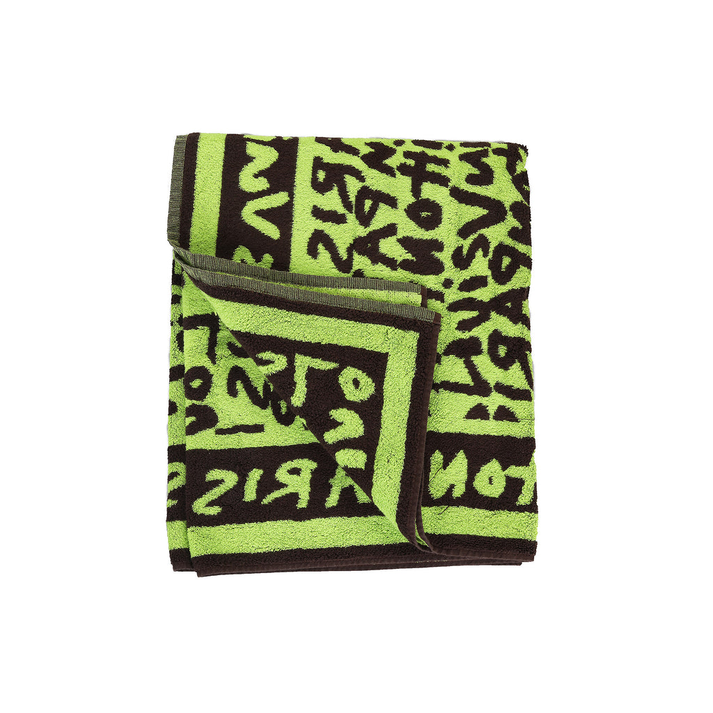 LOUIS VUITTON x Stephen Sprouse *RARE* Graffiti Green & Black Cotton Hand  Towel