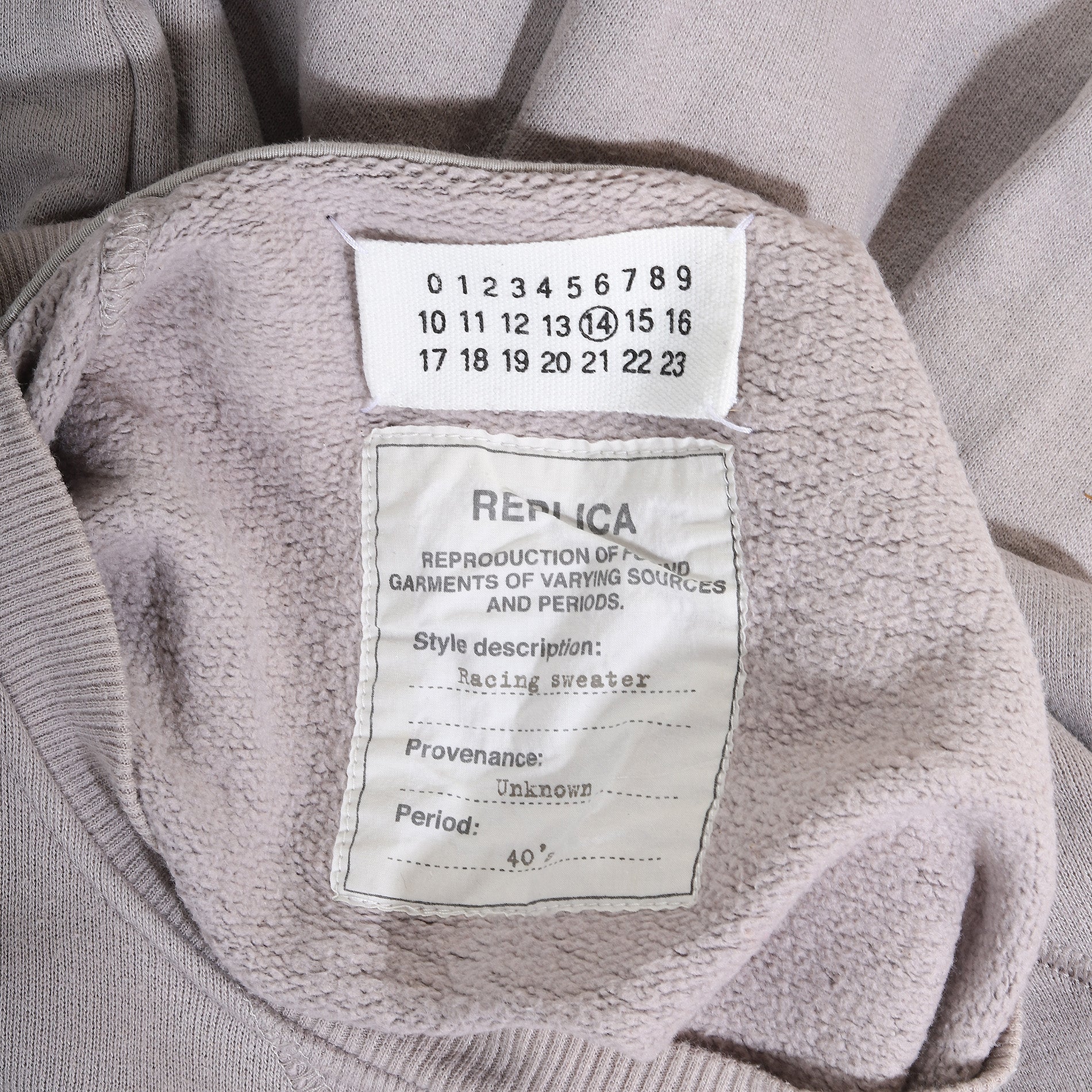 Maison Martin Margiela AW07 Replica 40s Racing Sweater – Ākaibu Store