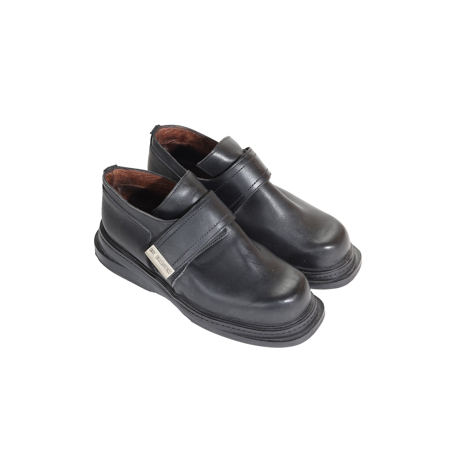 Dirk Bikkembergs 90s Velcro Black Leather Slipper – Ākaibu Store