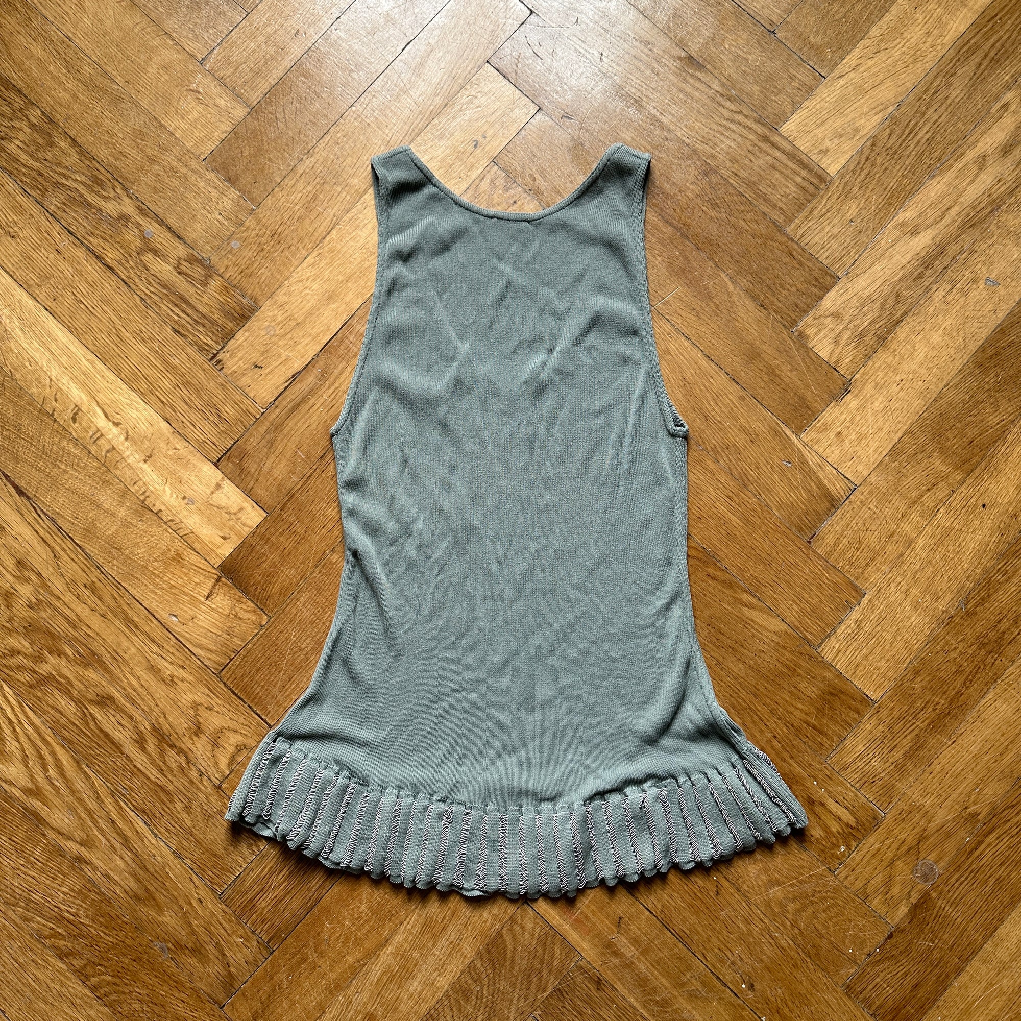 Azzedine Alaia 90s Hem Detail Knit Dress