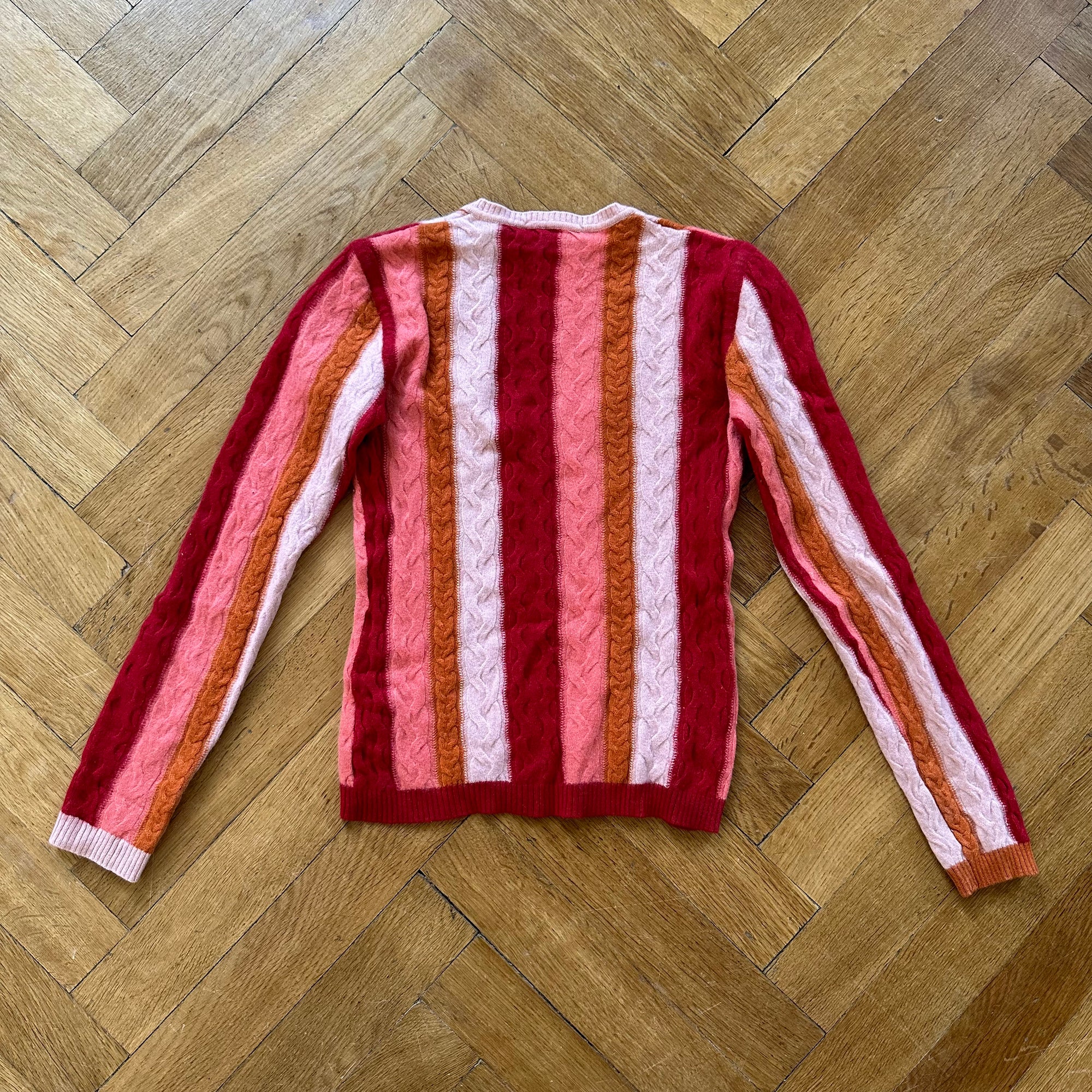Christian Dior by John Galliano FW04 Striped Cable Knit Sweater