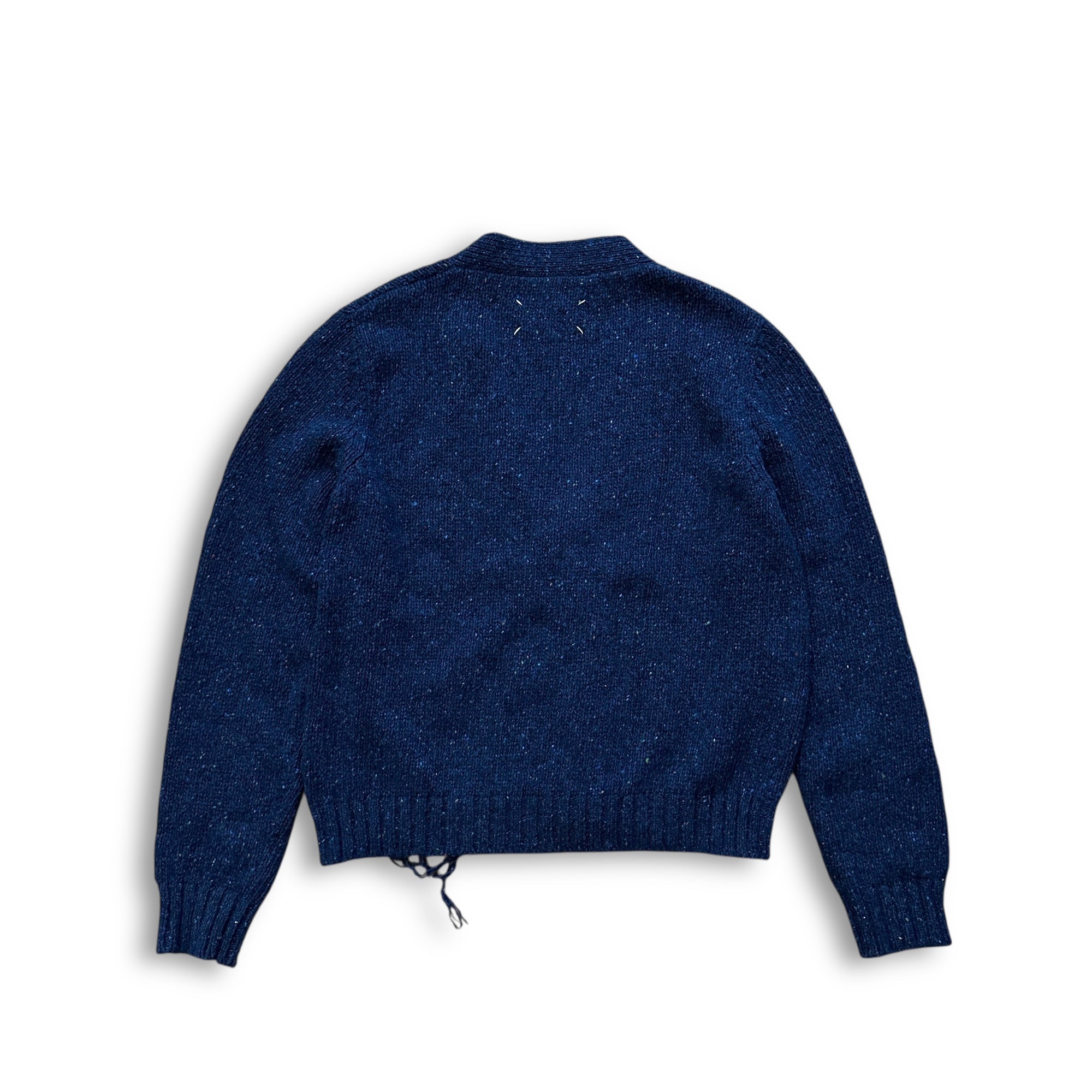Maison Margiela FW20 Navy Multicolor Destroyed Cardigan