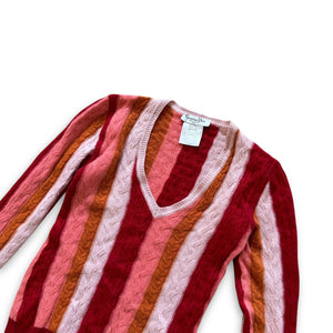Christian Dior by John Galliano FW04 Striped Cable Knit Sweater