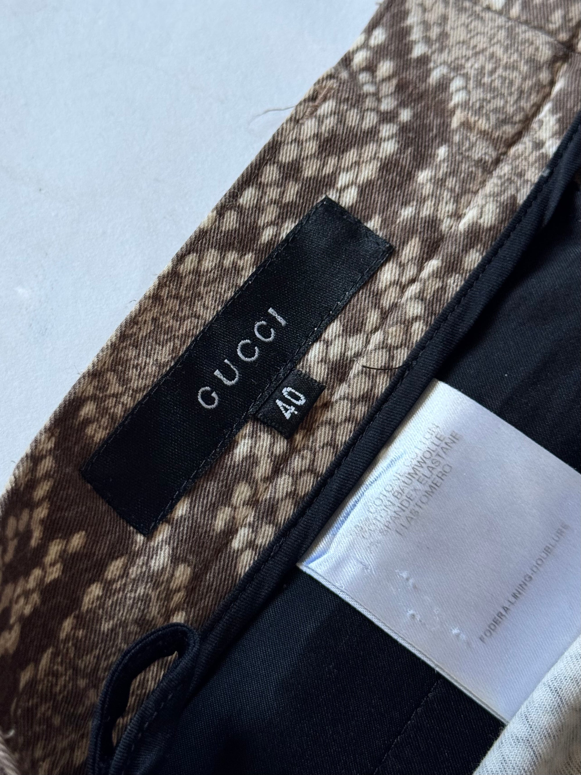 Gucci by Tom Ford SS00 Python Print Flared Pants