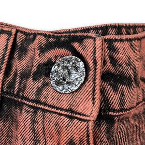Chanel AW24 Bleach Dyed Wide Denim Shorts Sample
