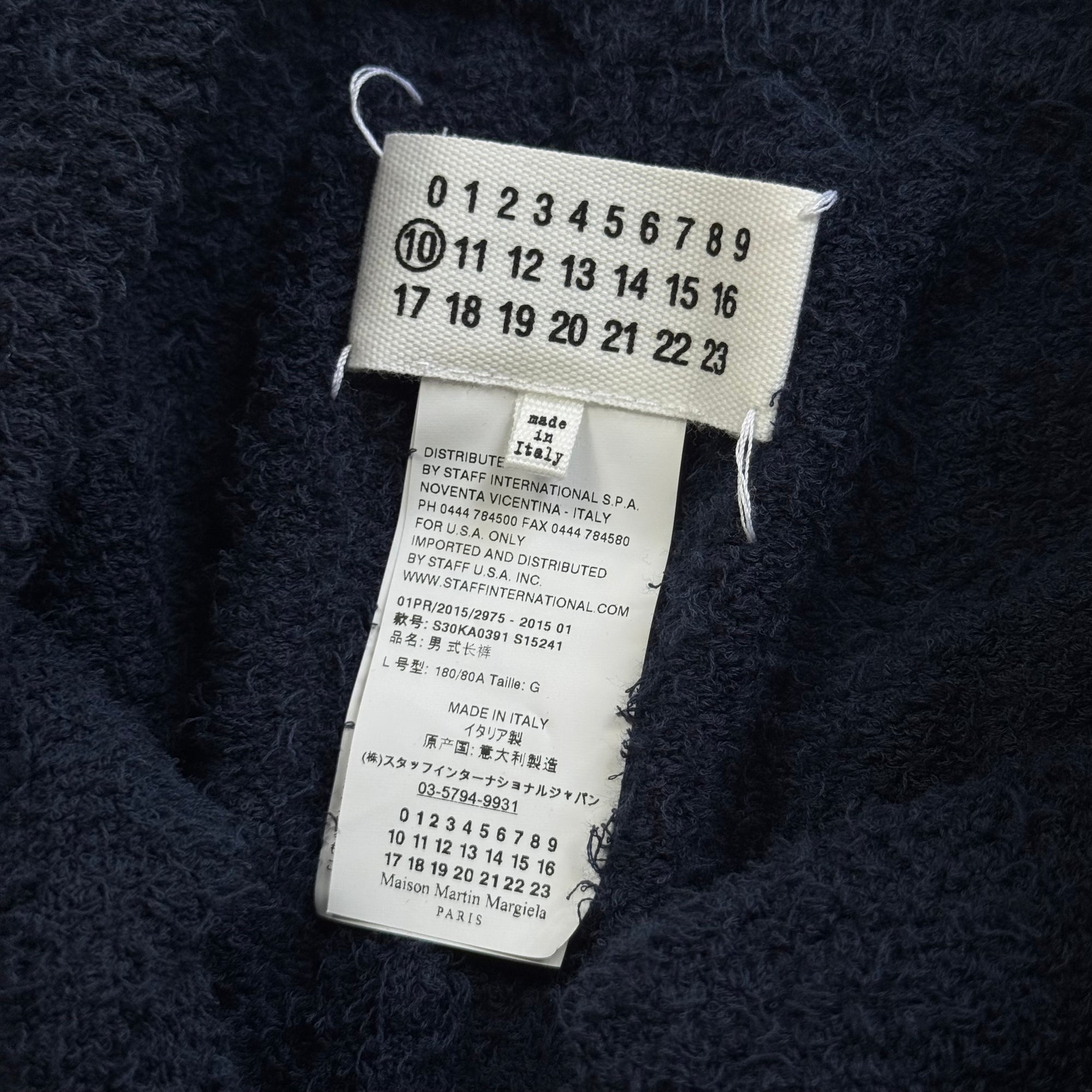 Maison Martin Margiela SS15 Navy Boucle Shorts