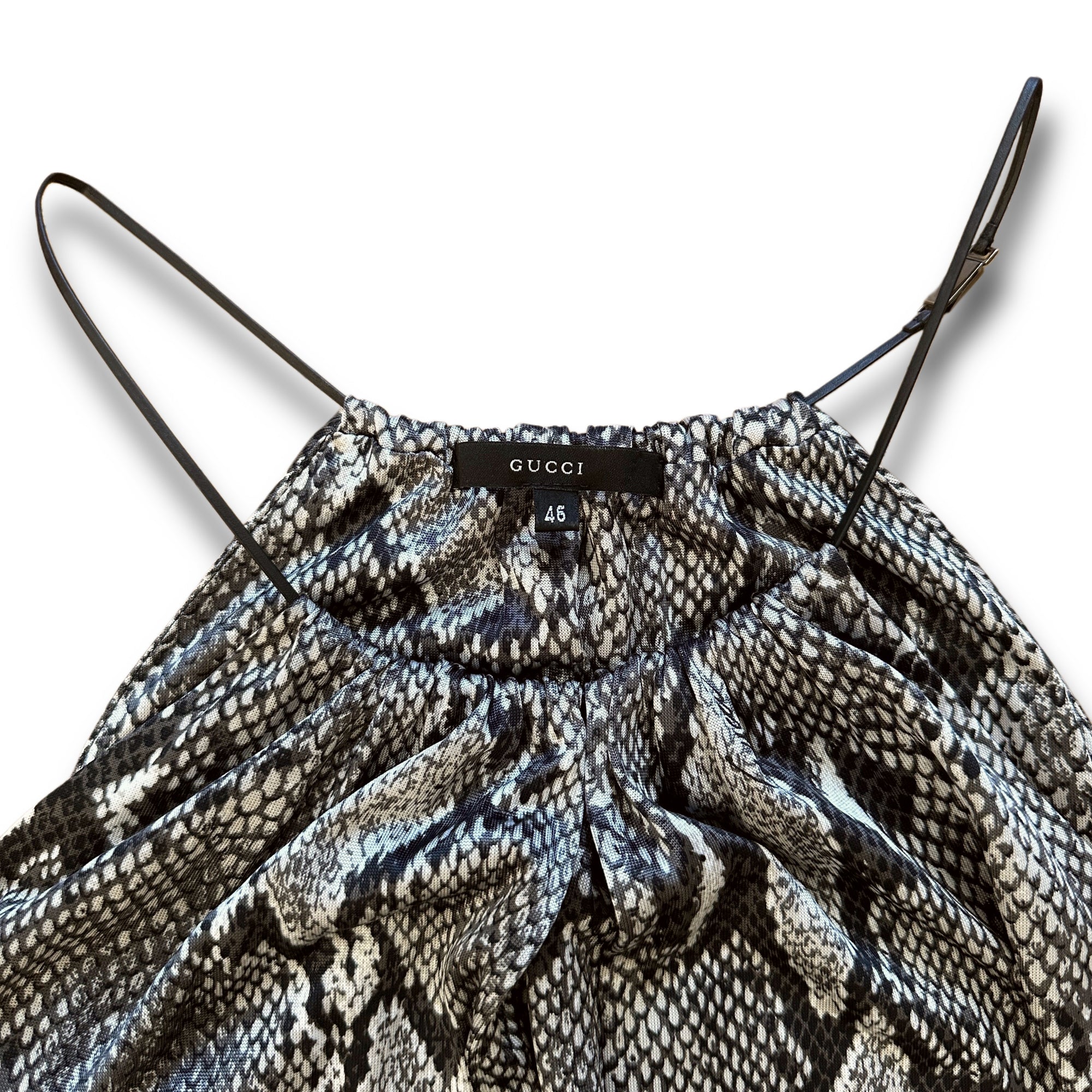 Gucci by Tom Ford SS00 Python Print Viscose Dress