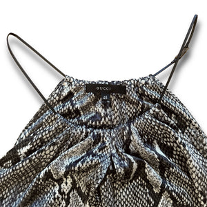 Gucci by Tom Ford SS00 Python Print Viscose Dress