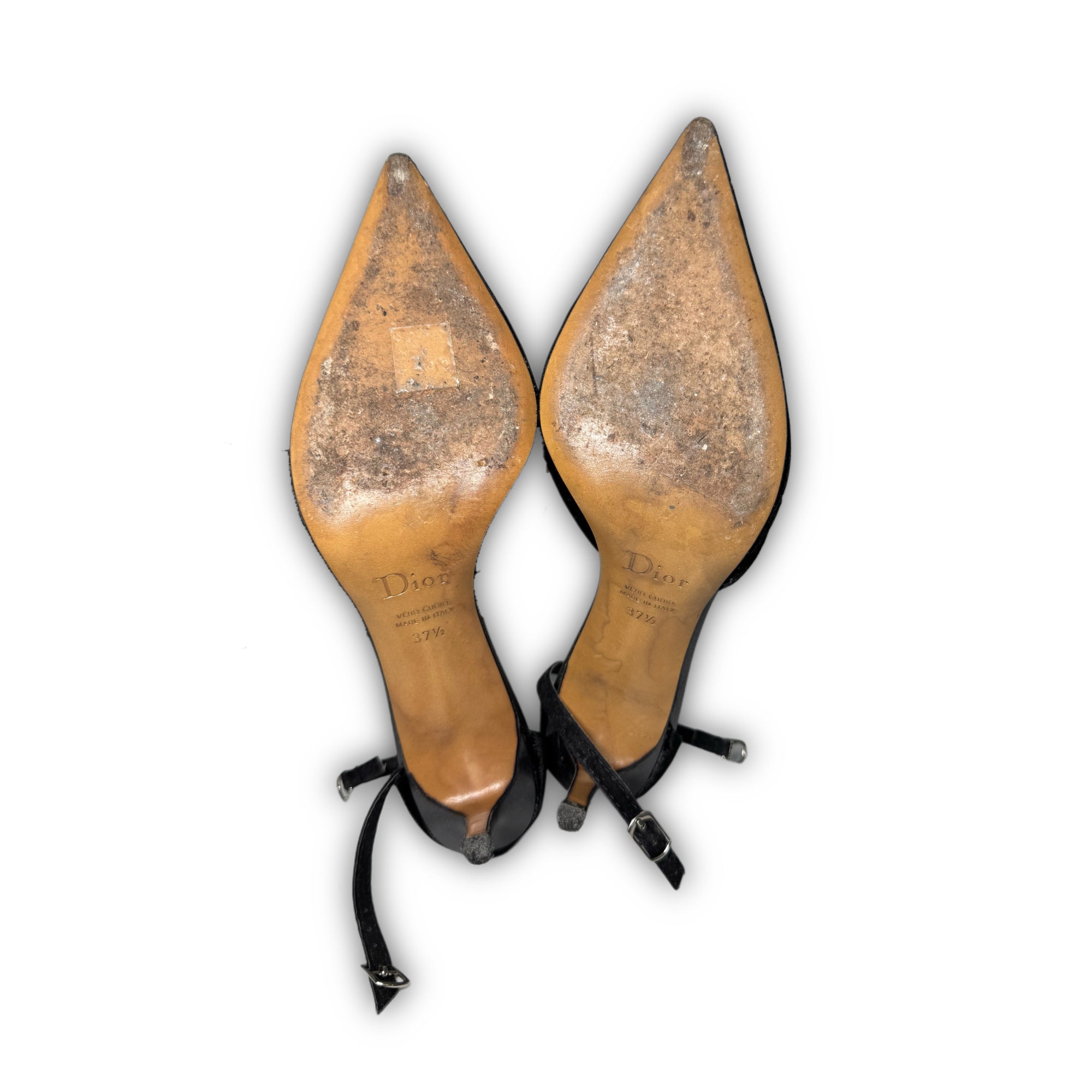 Christian Dior 2000s Strapped Beaded Velvet Heels