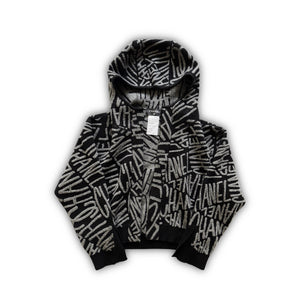 Chanel SS24 Hooded Logo Knit Jacket Sample