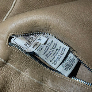 Hermès FW20 Reversible Shearling Leather Paneled Half Zip Jacket