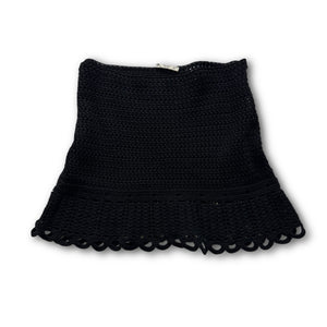 Prada Black Crochet Mini Skirt