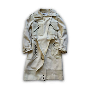 Christian Dior by John Galliano AW04 Leather Paneled Studded Coat