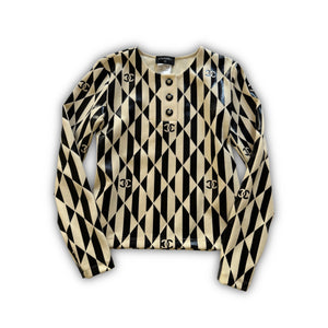 Chanel 2023 Checkerboard Logo Henley Sample