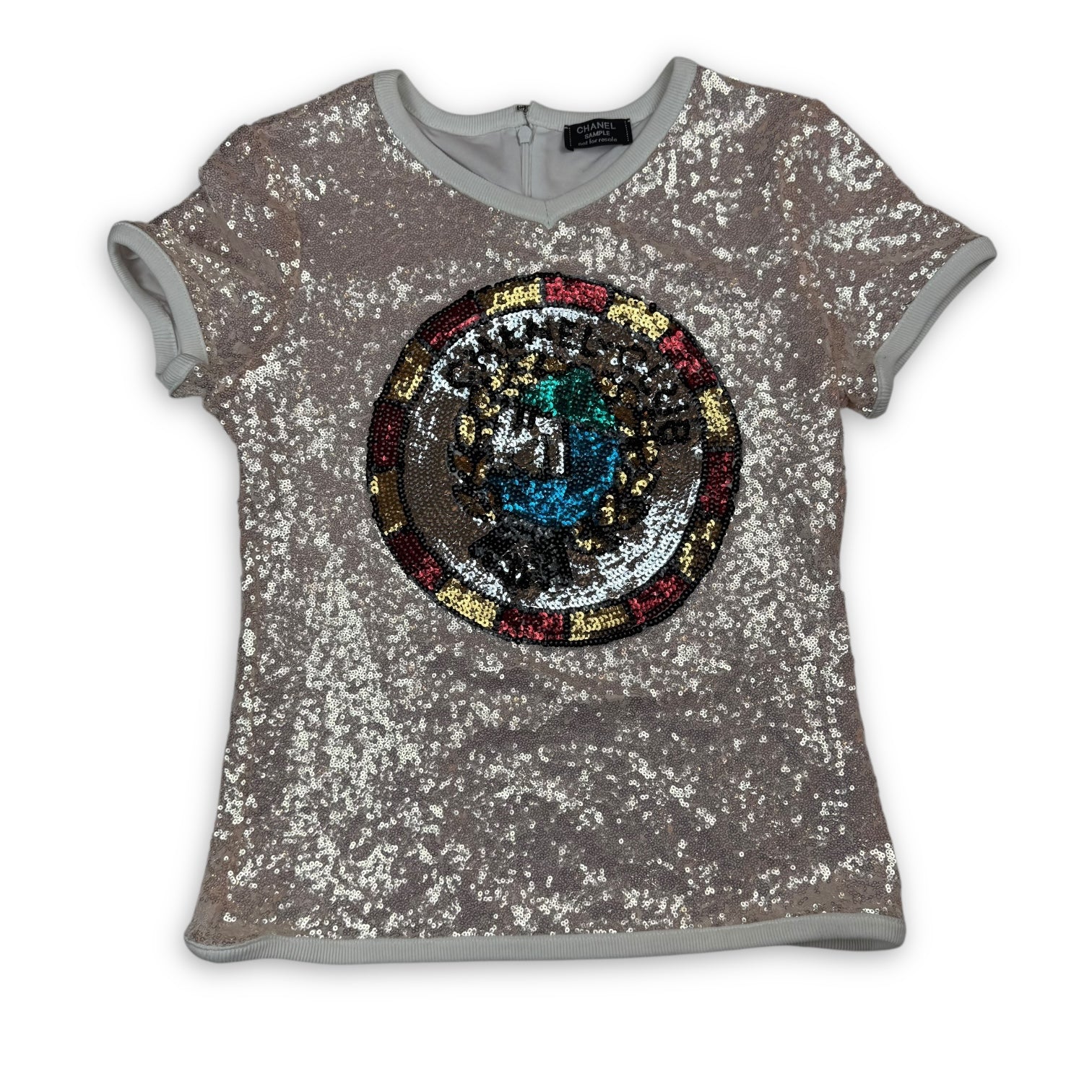 Chanel 2025 Sequined Club Logo Shirt Sample