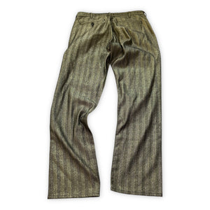 Comme des Garçons Homme Plus 2005 Gold Glitter Pinstripe Pants