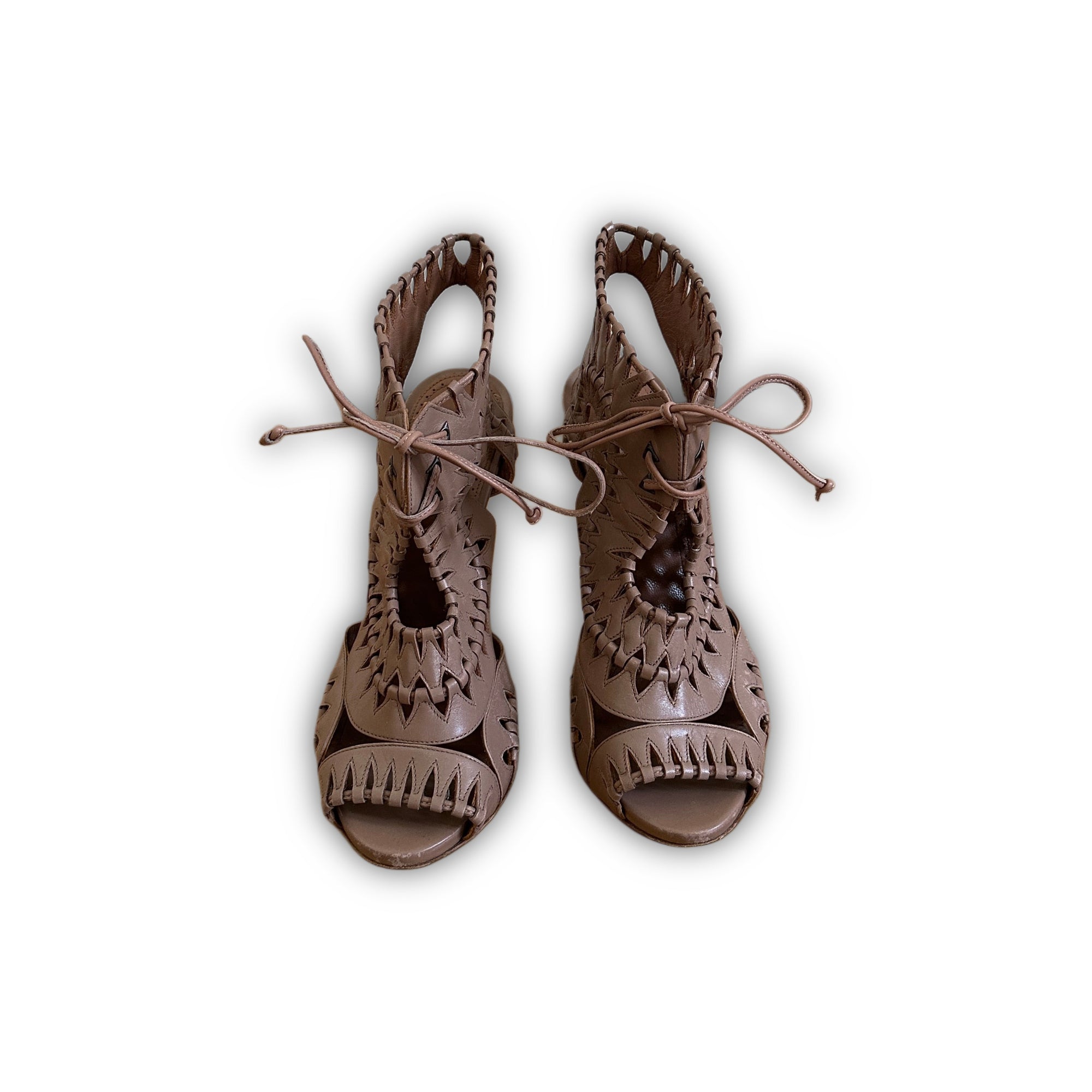 Azzedine Alaia Braided Leather Heels