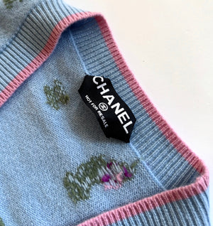Chanel 2024 Oversized SizeFloral Cashmere Cardigan Sample