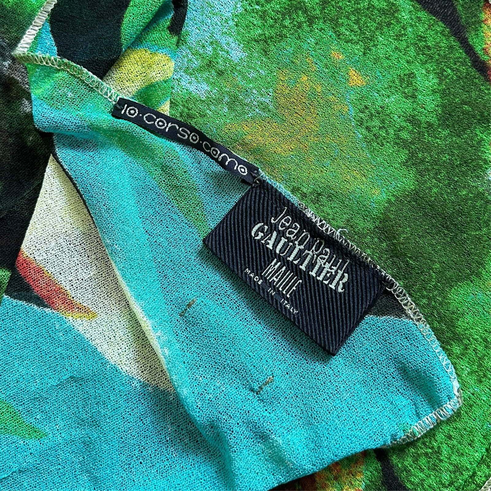 Jean Paul Gaultier SS00 Psychedelic Pareo Dress