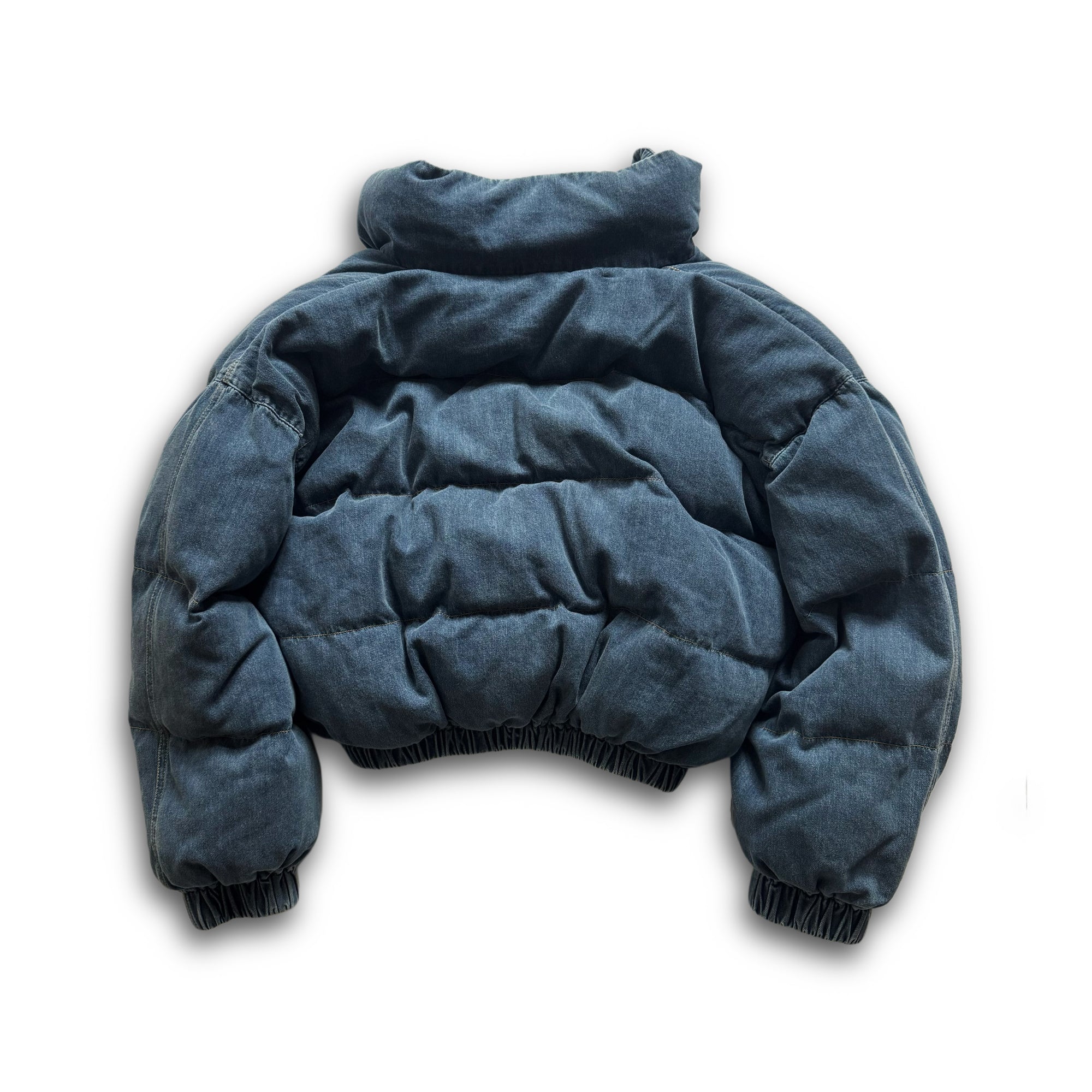 Chanel FW24 24K Sample Cropped Denim Puffer Jacket