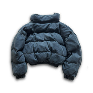 Chanel FW24 24K Sample Cropped Denim Puffer Jacket