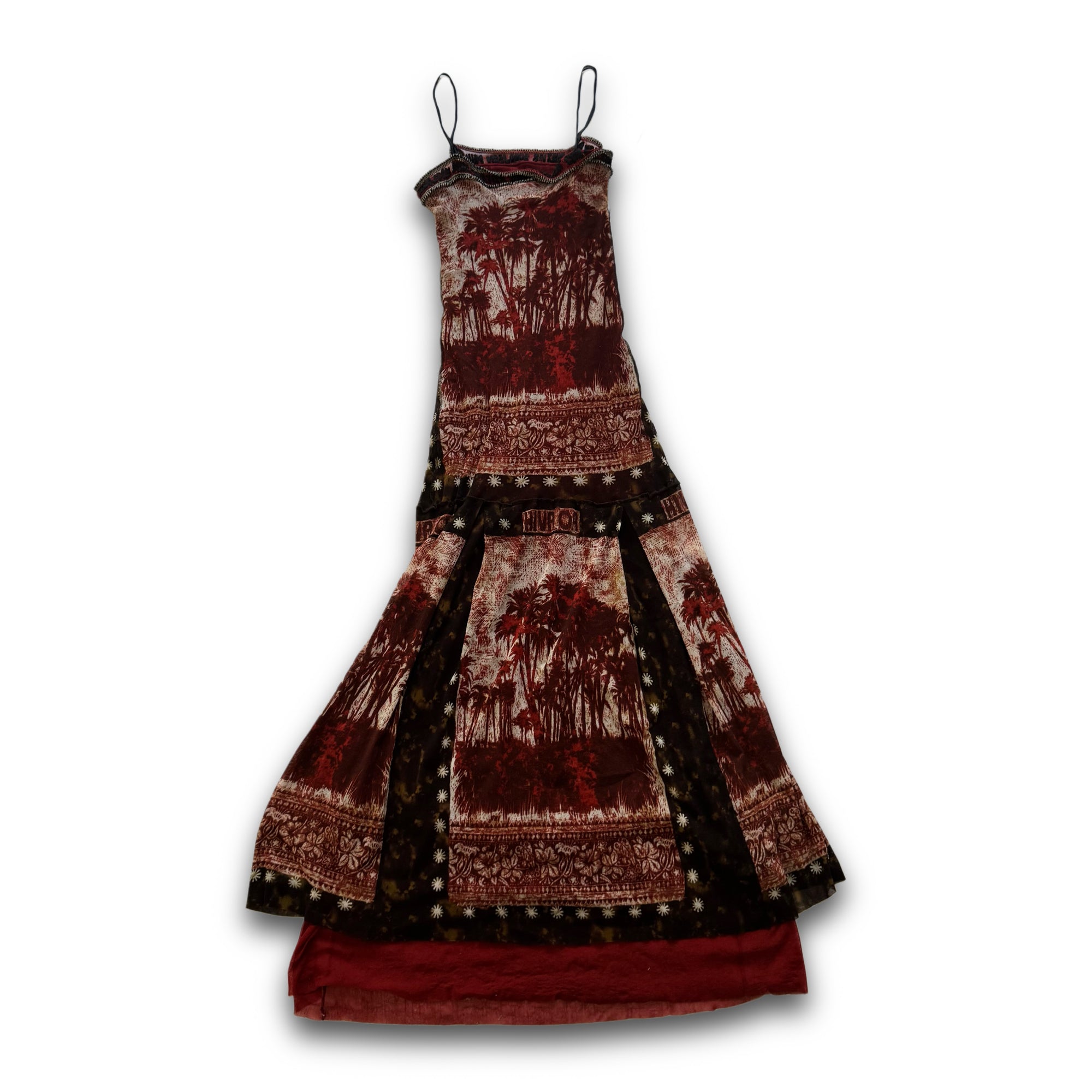 Jean Paul Gaultier 90s Classique Mesh Palm Print Dress