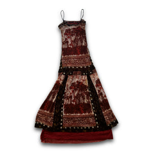 Jean Paul Gaultier 90s Classique Mesh Palm Print Dress