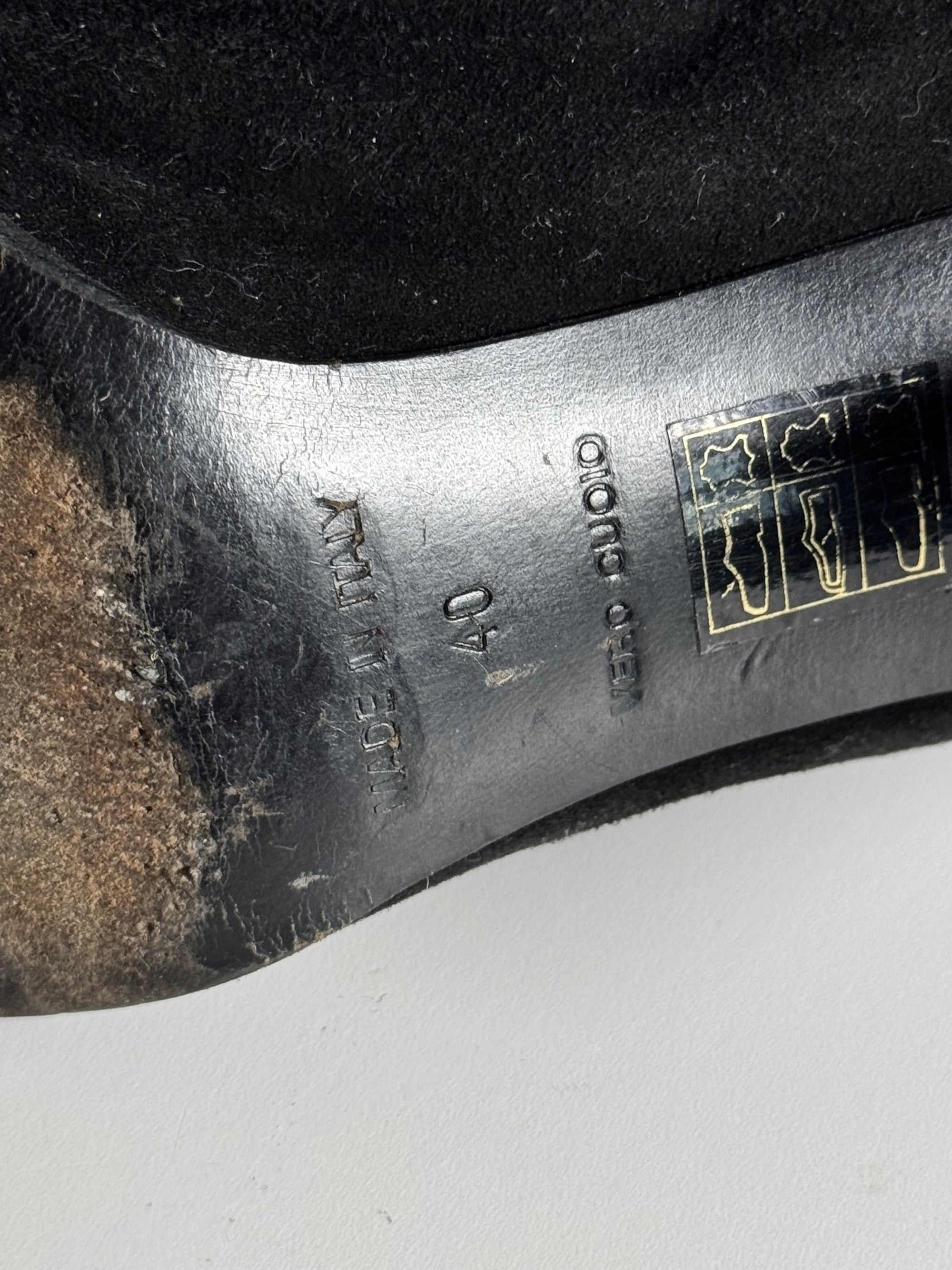 Helmut Lang 2000s Backzip Suede Boots