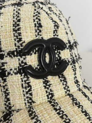 Chanel 2025 Tweed Logo Trucker Cap Sample