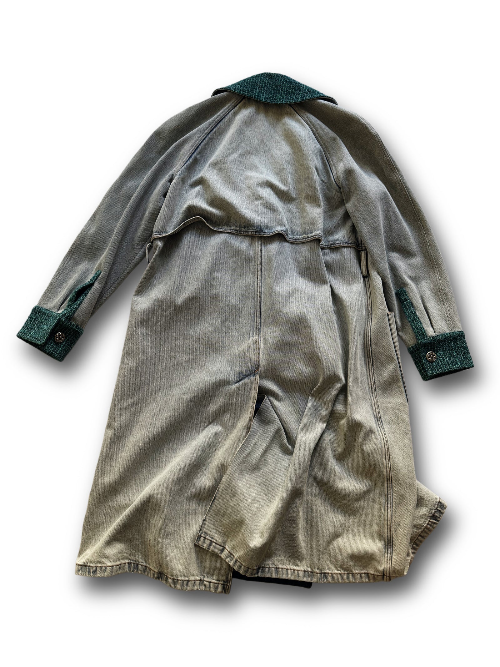 Chanel SS22 Oversized Washed Denim Overcoat Sample