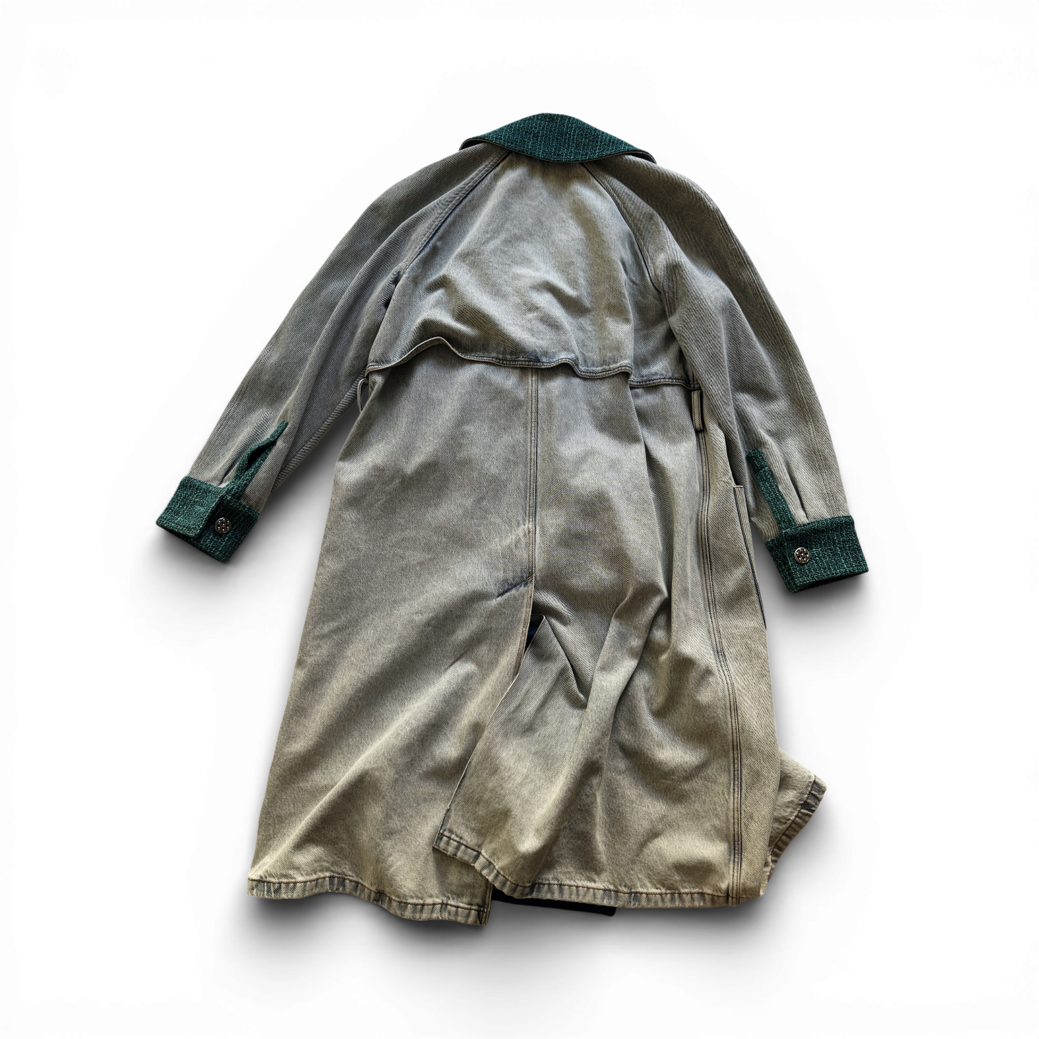 Chanel SS22 Oversized Washed Denim Overcoat Sample