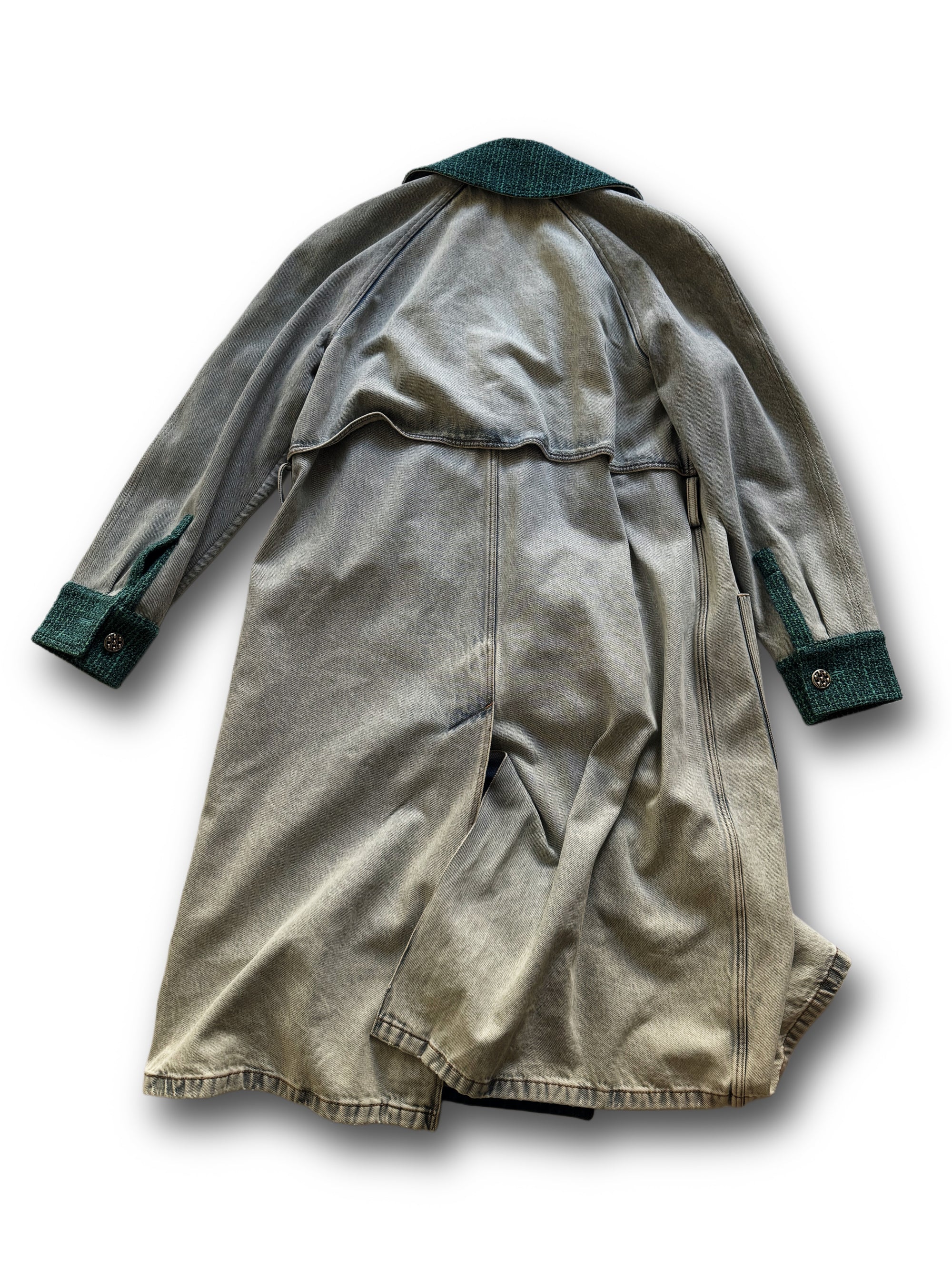 Chanel SS22 Oversized Washed Denim Overcoat Sample