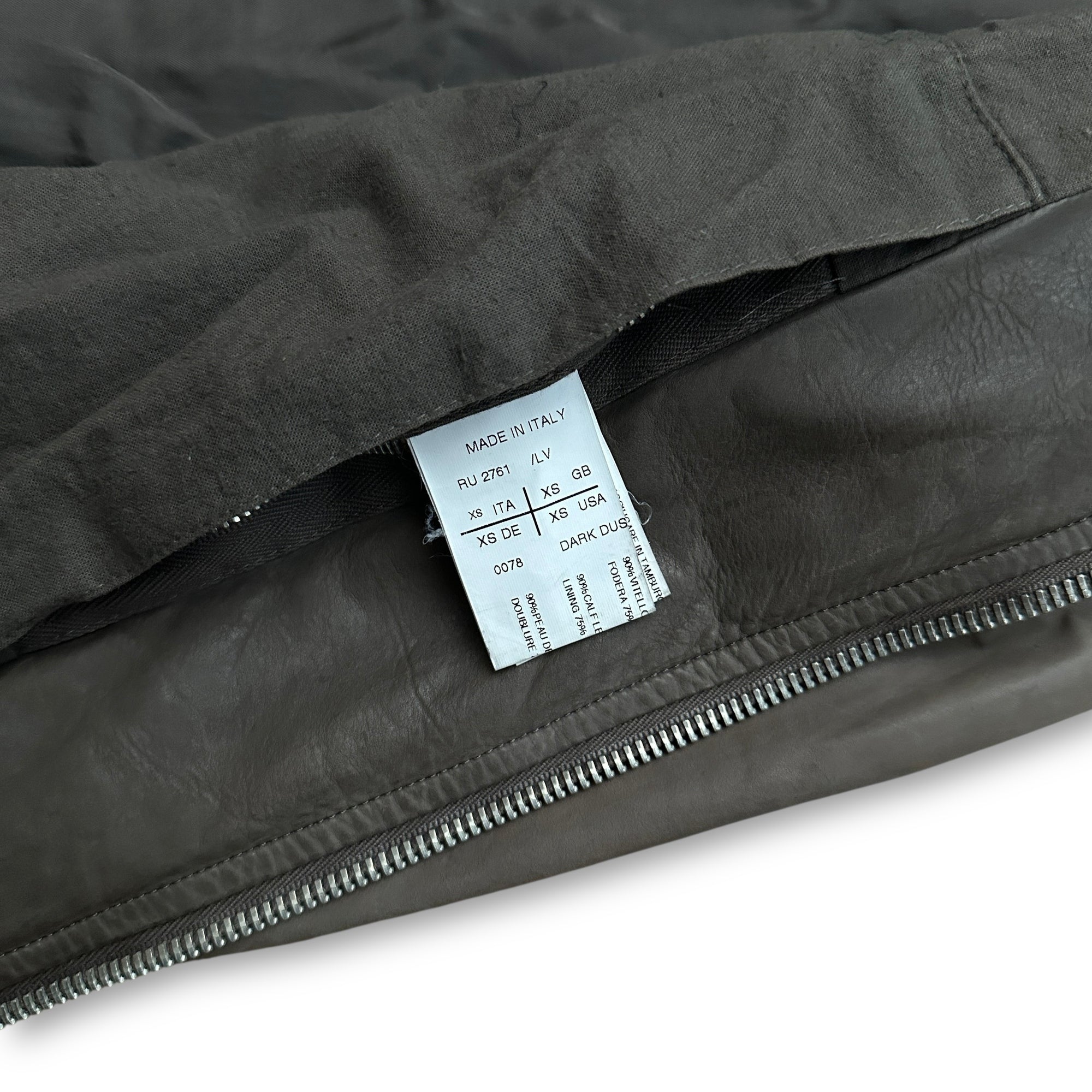 Rick Owens Vintage Intarsia Lamb Leather Jacket