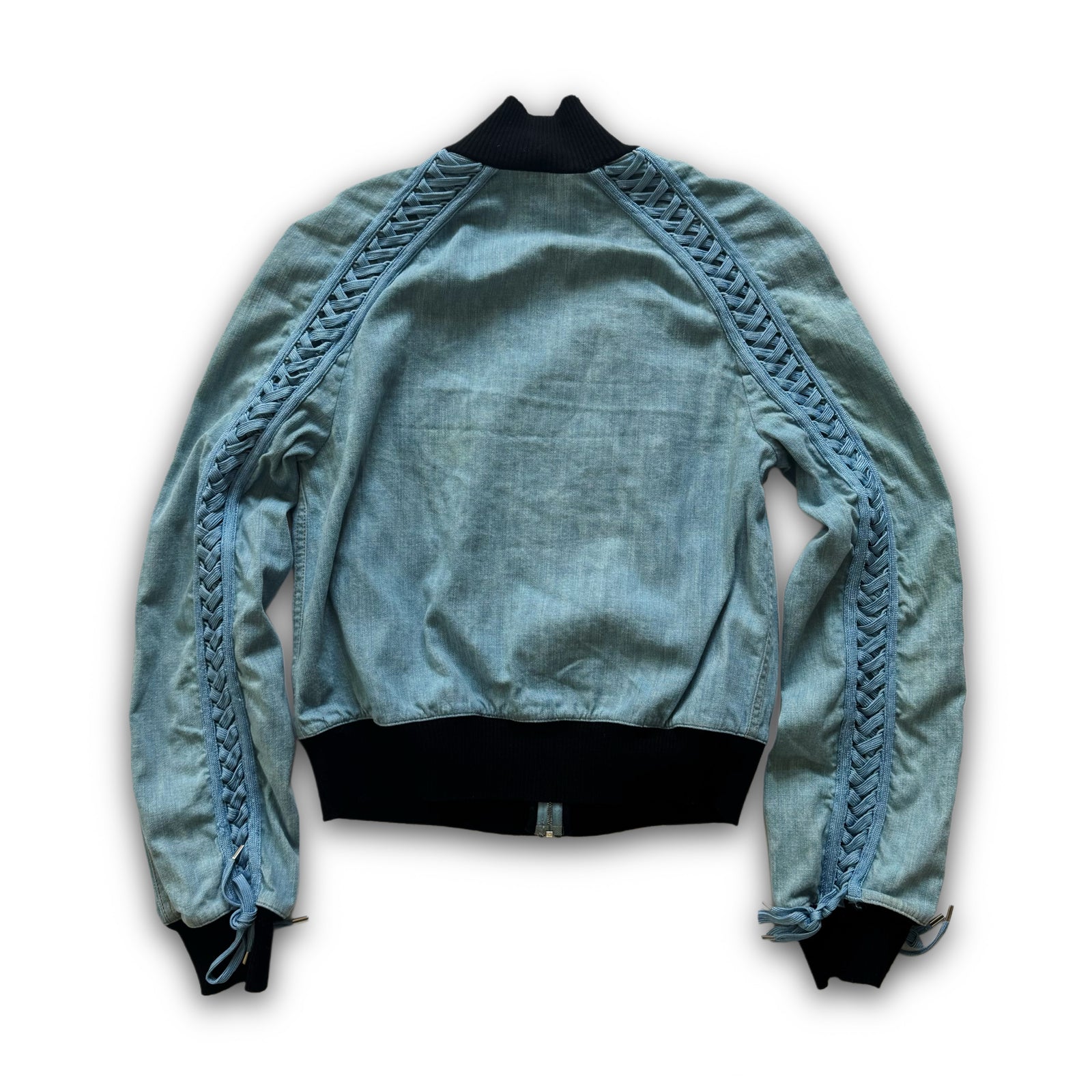Christian Dior AW02 by John Galliano Laced Denim Bomber Jacket