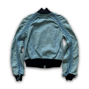 Christian Dior AW02 by John Galliano Laced Denim Bomber Jacket