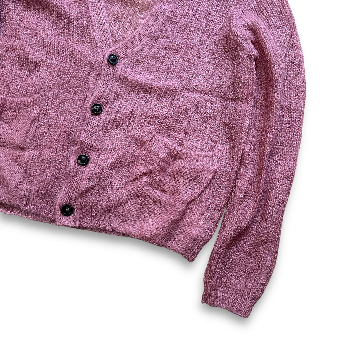 Maison Margiela SS20 Pink Loose Mohair Cardigan