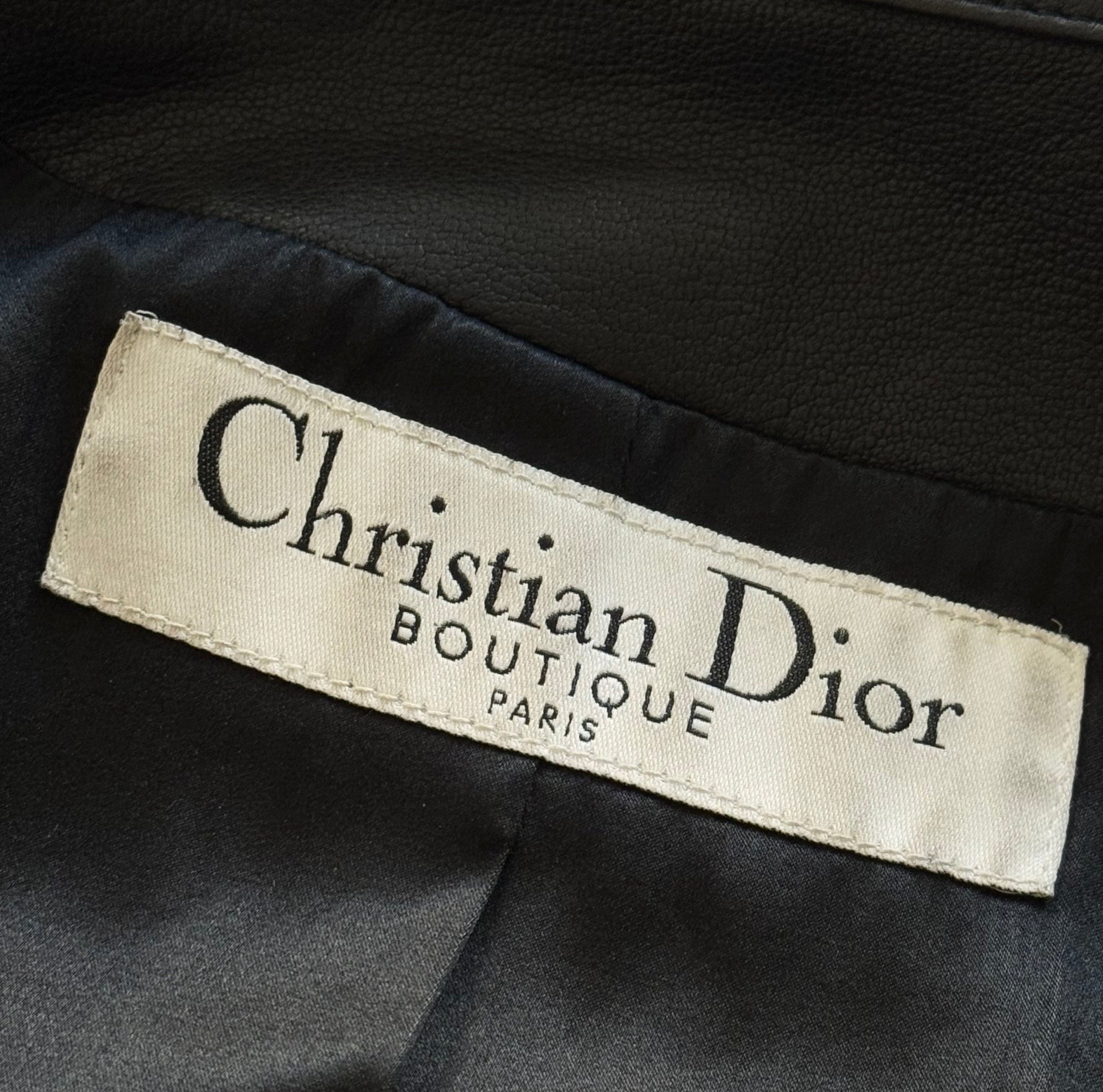 Christian Dior SS04 by John Galliano Bondage Black Leather Jacket