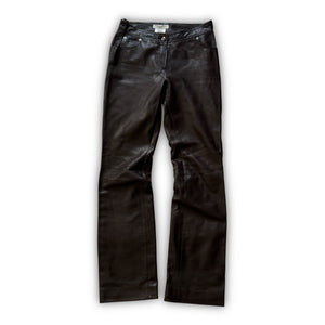 Christian Dior by John Galliano AW03 Belted Eyelet Leather Pants