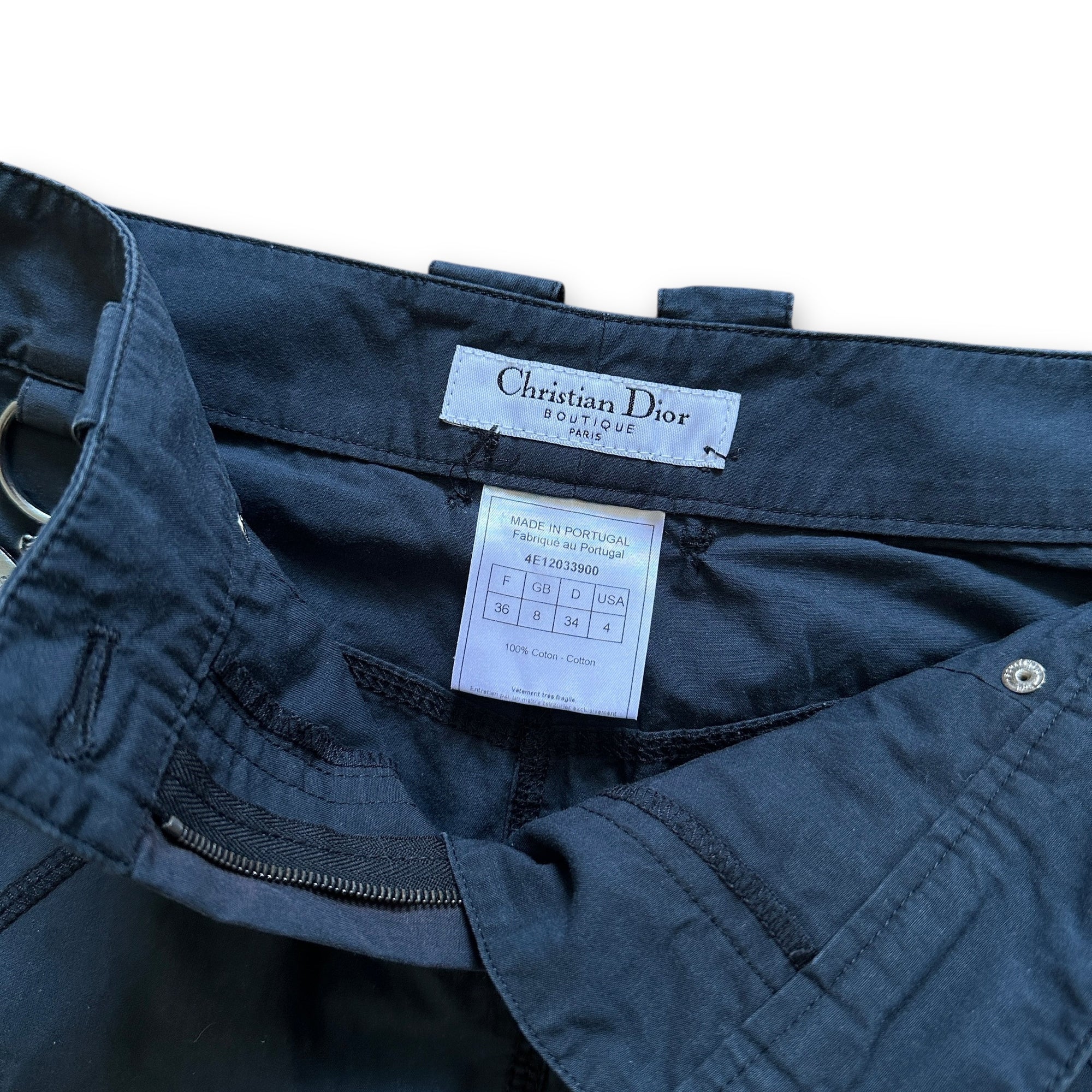 Christian Dior by John Galliano SS04 Blue Laced Mini Skirt