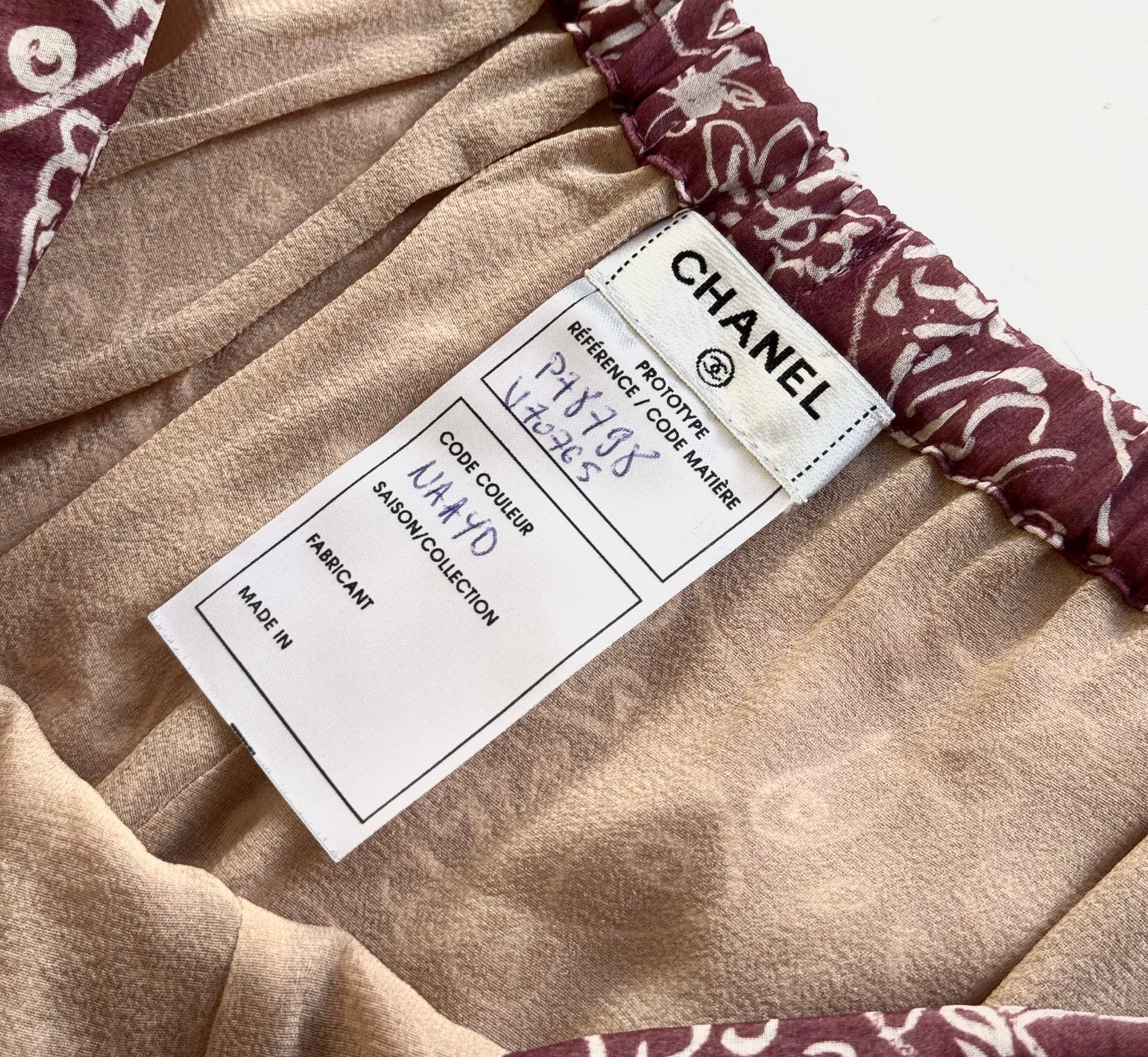 Chanel 2025 Cruise Flared Fish Print Silk Pants Sample