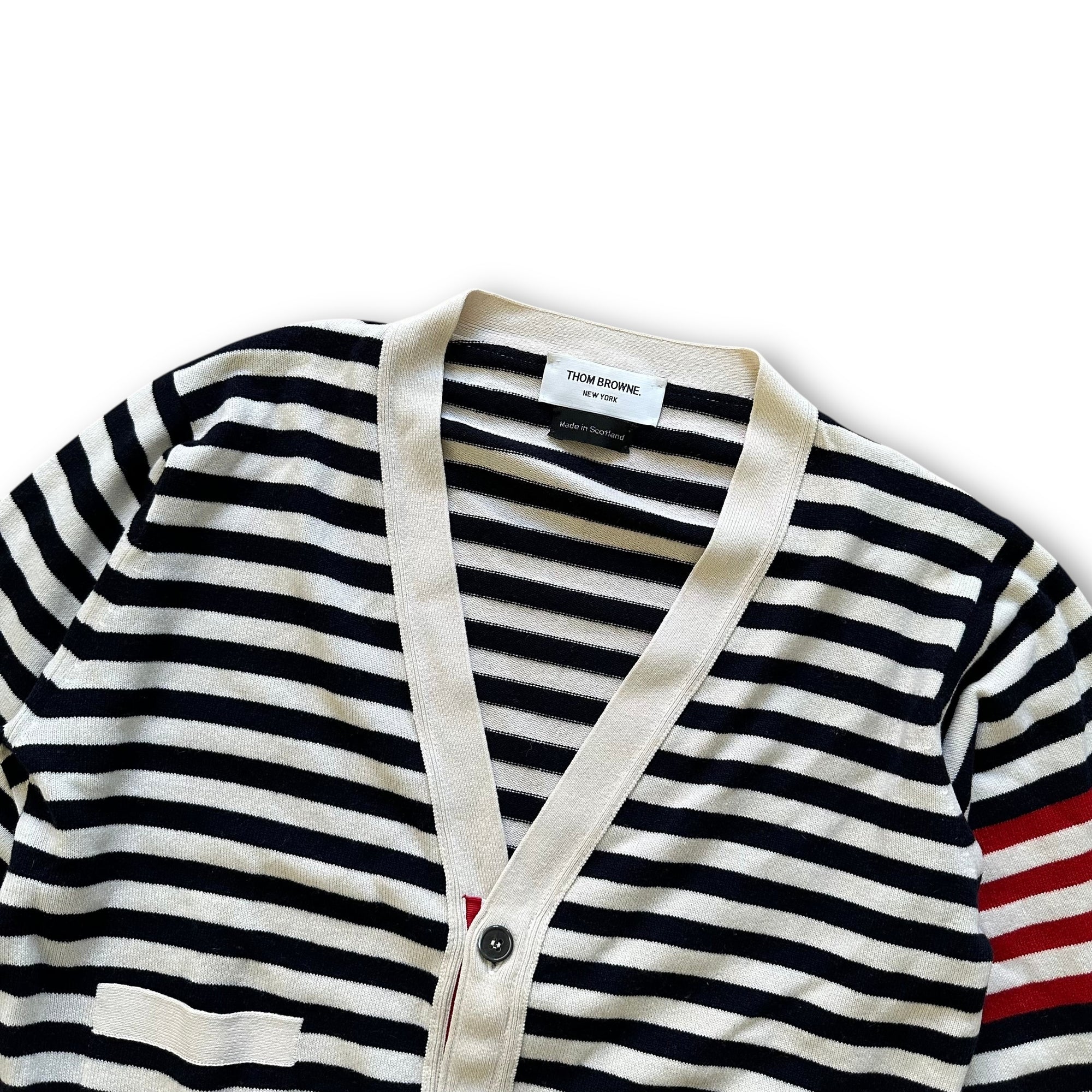 Thom Browne Striped Cashmere Cardigan