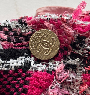 Chanel 2025 Sequined Logo Boucle Mini Skirt Sample