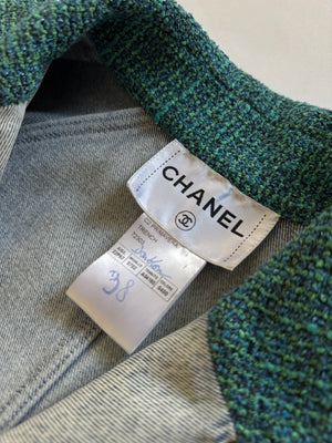 Chanel SS22 Oversized Washed Denim Overcoat Sample