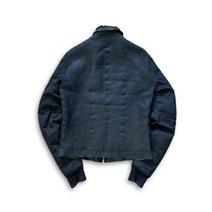 Rick Owens FW11 Shearling Jacket With Nylon Sleeves