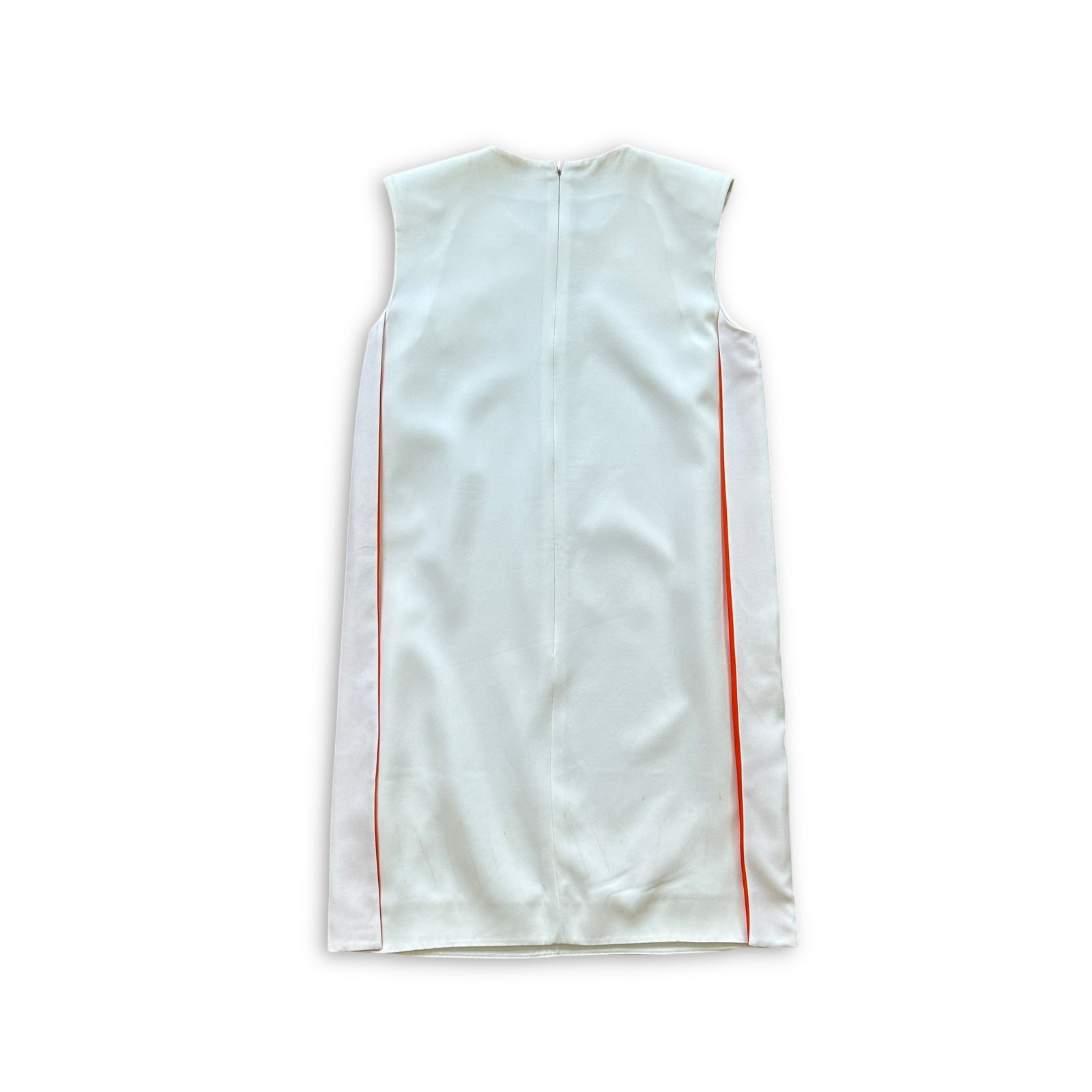 Celine by Phoebe Philo Orange Pleated Detail Viscose Dress