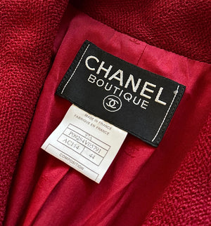 Chanel AW97 by Karl Lagerfeld Blood Red Coat