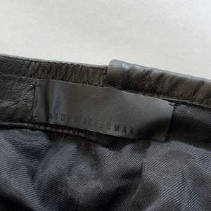 Haider Ackermann FW17 Leather Biker Patch Belted Pants